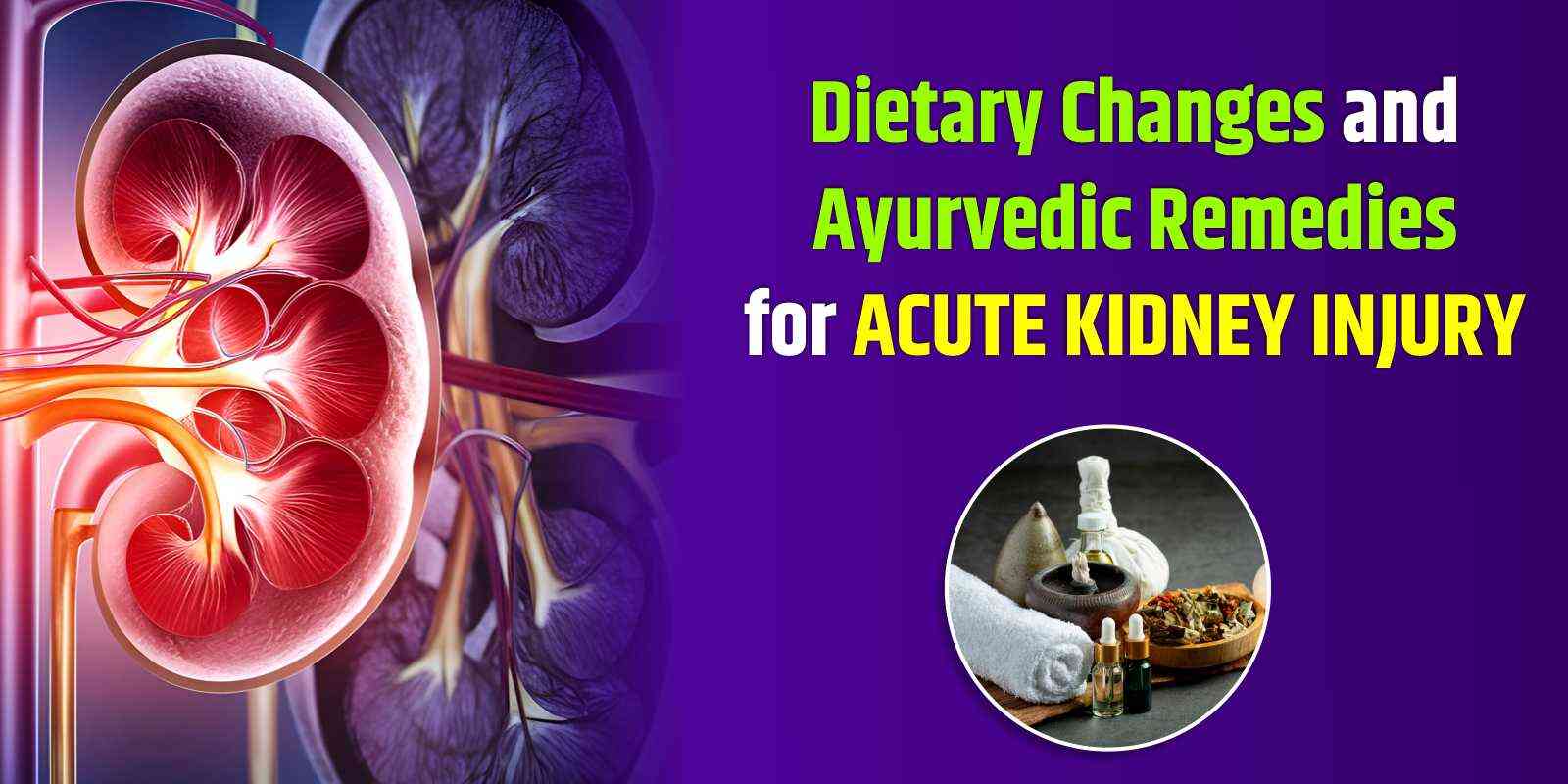 Dietary Changes and Ayurvedic Remedies for Acute Kidney Injury